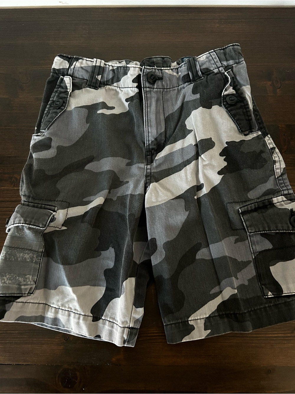 Ralph Lauren Gray & Black Camouflage Cargo Shorts